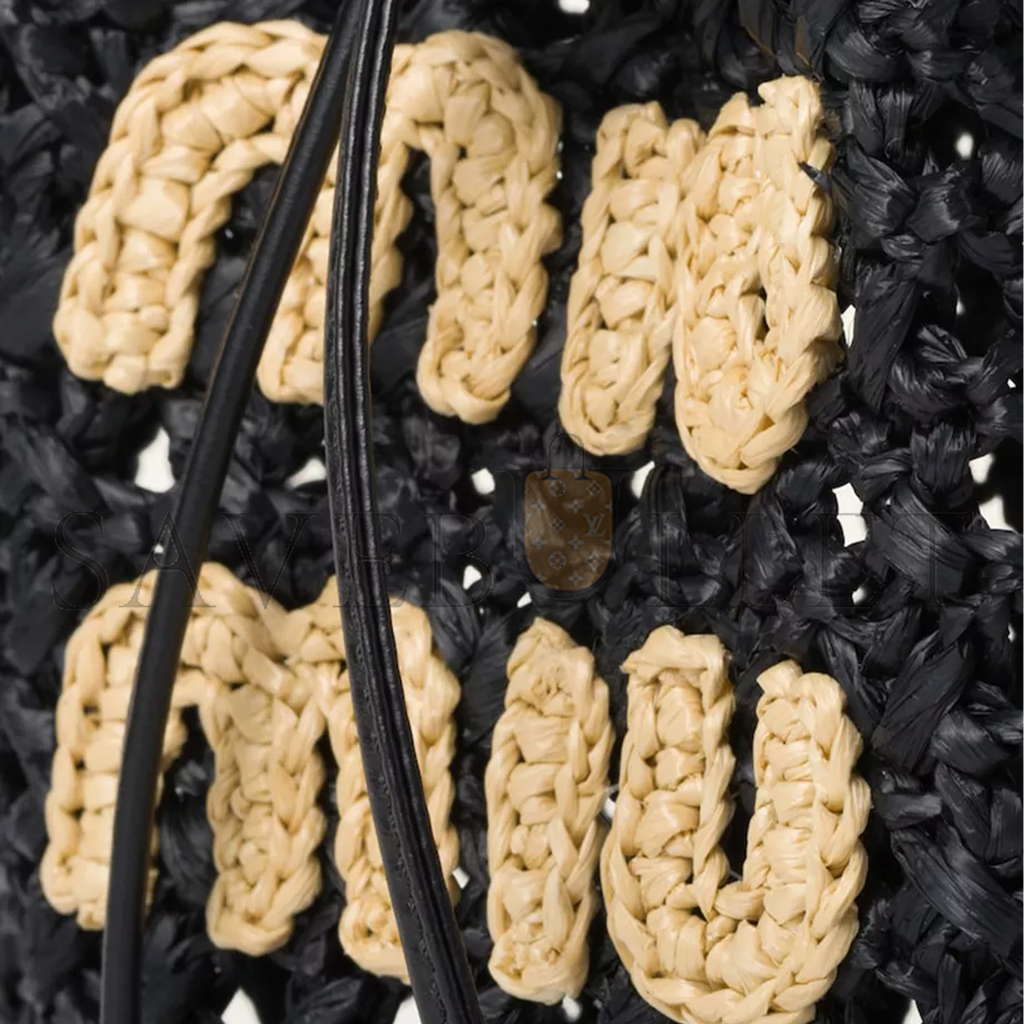 M1v M1v bucket bag in raffia-effect yarn 5nd016 (23*20cm)